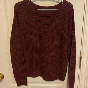 maroon sweater!